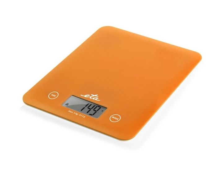 Lori Elektronische Küchenwaage bis 5 kg Genauigkeit 1 g  (Orange) 