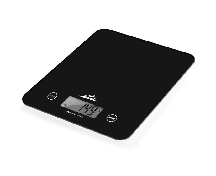 Lori Elektronische Küchenwaage bis 5 kg Genauigkeit 1 g  (Schwarz) 