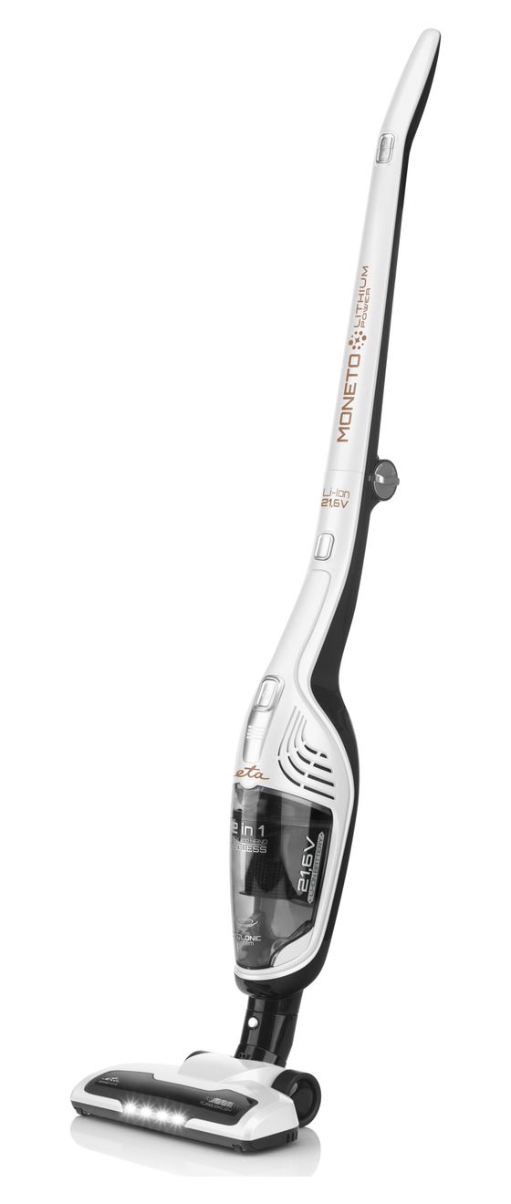 Moneto II Handstaubsauger Beutellos bis 50 min Laufzeit 21,6 V HEPA  (Schwarz, Weiß) 