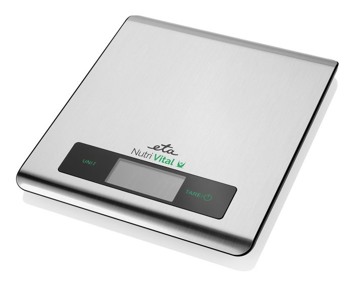 Nutri Vital Elektronische Küchenwaage bis 5 kg Genauigkeit 1 g  (Metallisch) 