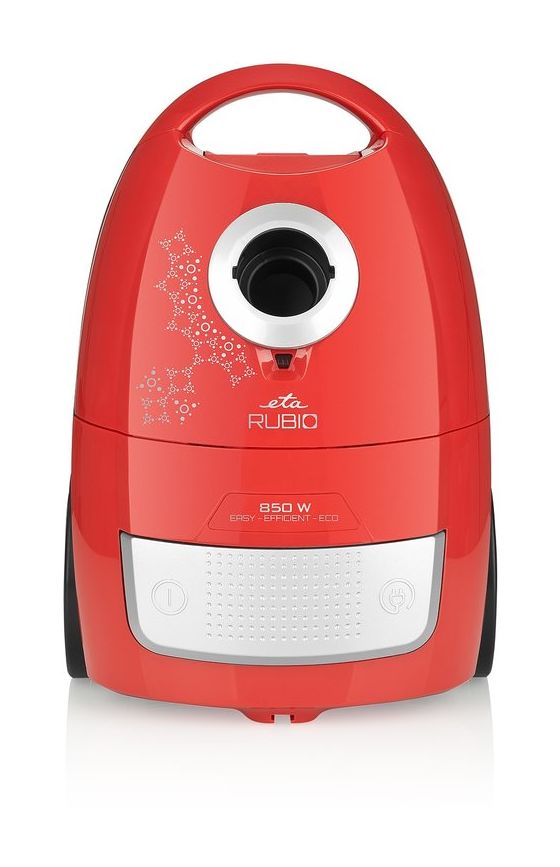 Rubio Bodenstaubsauger mit Staubbeutel 850 W HEPA (Schwarz, Rot, Silber) 