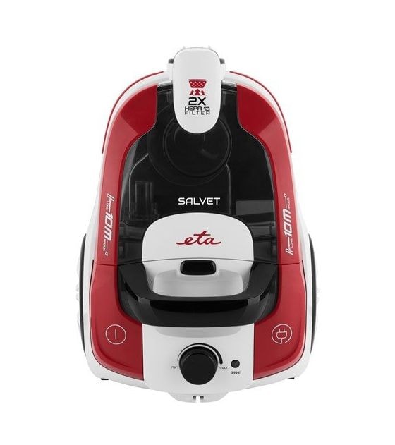 Salvet Bodenstaubsauger Beutellos 700 W HEPA  (Schwarz, Rot, Weiß) 