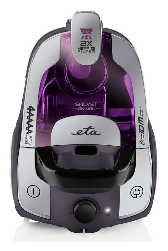 Salvet Animal Bodenstaubsauger Beutellos 700 W HEPA (Schwarz, Silber, Violett) 