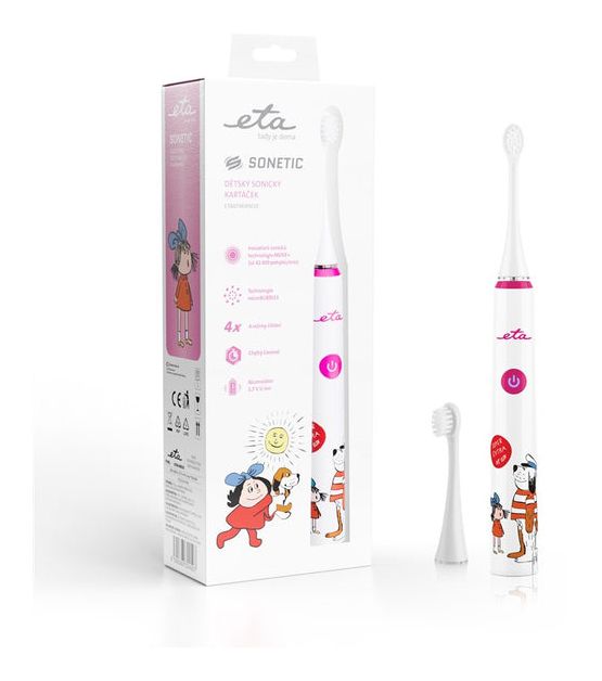 Sonetic Kids Schall-Zahnbürste für Kinder 1,2 h  (Pink) 