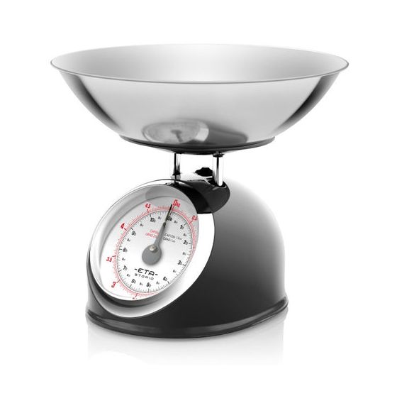 Storio Mechanische Küchenwaage bis 5 kg Genauigkeit 25 g  (Schwarz) 