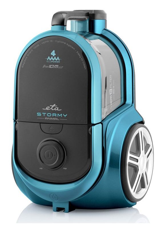 Stormy Animal Bodenstaubsauger Beutellos 800 W HEPA  (Schwarz, Blau) 