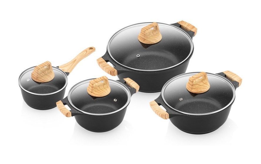 Titanium II Geschirrset 8-tlg. Antihaft-Kochgeschirr 