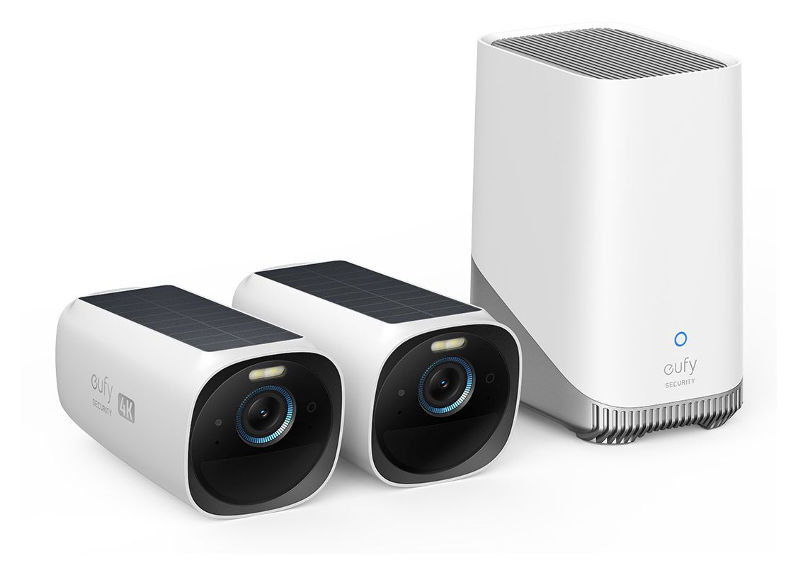EufyCam 3 S330 2+1 Set 3840 x 2160 Pixel IP-Sicherheitskamera IP65, IP67 Außen Nachtsicht  (Schwarz, Weiß) 