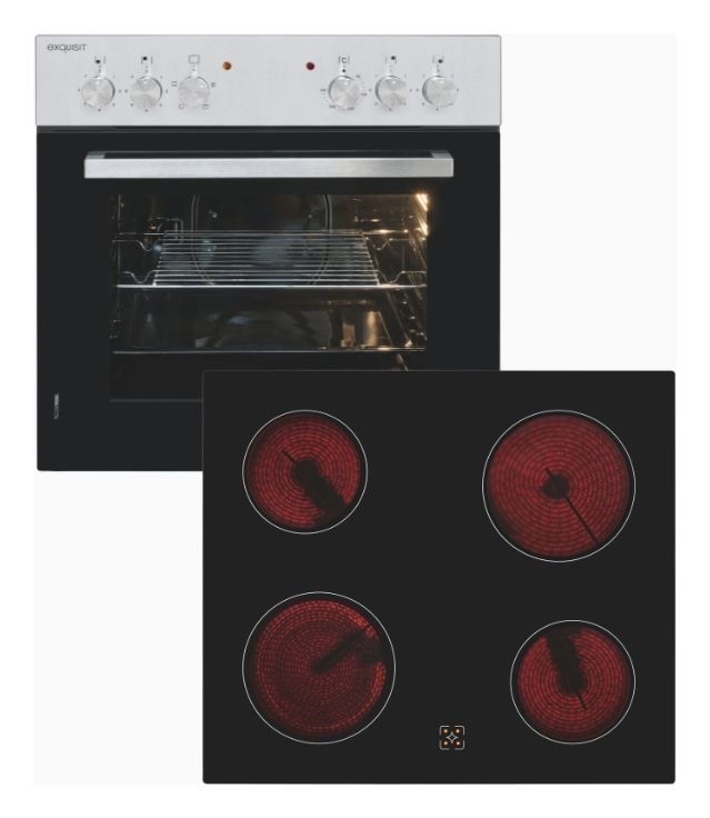 EHE145-010 Set Herdset normal mit 60 cm Glaskeramik Kochfeld 