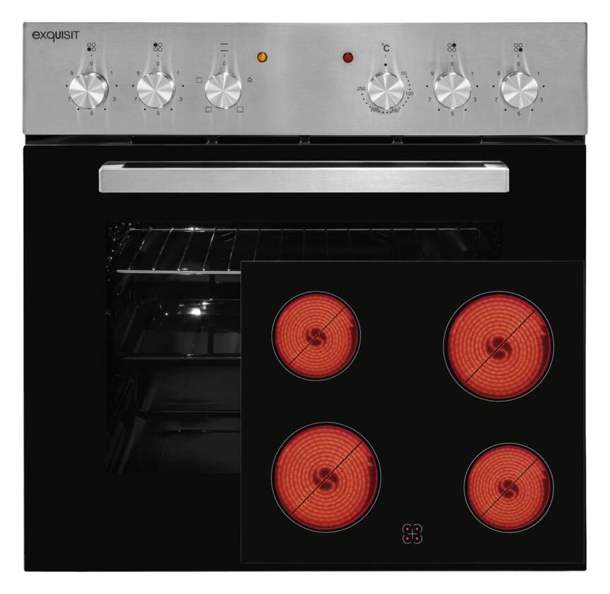 EHE146-2.1-Set Herdset 59 l mit 60 cm Glaskeramik Kochfeld 