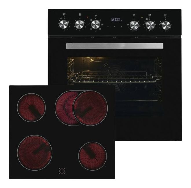 EHE157-UBZ-020 Herdset 59 l mit 60 cm Glaskeramik Kochfeld 