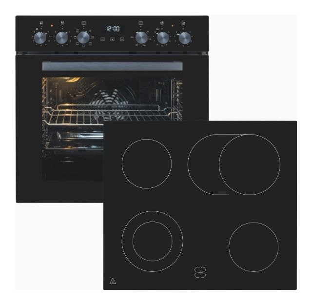 EHE258-UBZ-020 Herdset 75 l mit 60 cm Glaskeramik Kochfeld 