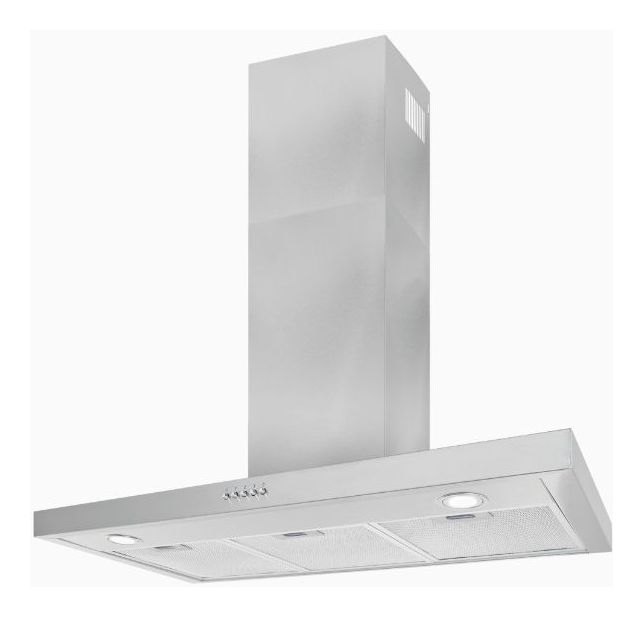 FKH90-2 Abluft/Umluft Dunstabzugshaube/Esse Wand 90 cm (Edelstahl) 