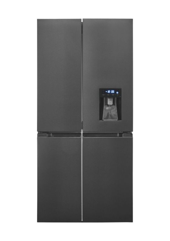 MD430-100-WS-202E Side-by-Side Kühl-/ Gefrierkombination 284 l / 148 l 283 kWh NoFrost 1830 mm x 836 mm  (Schwarz, Edelstahl) 