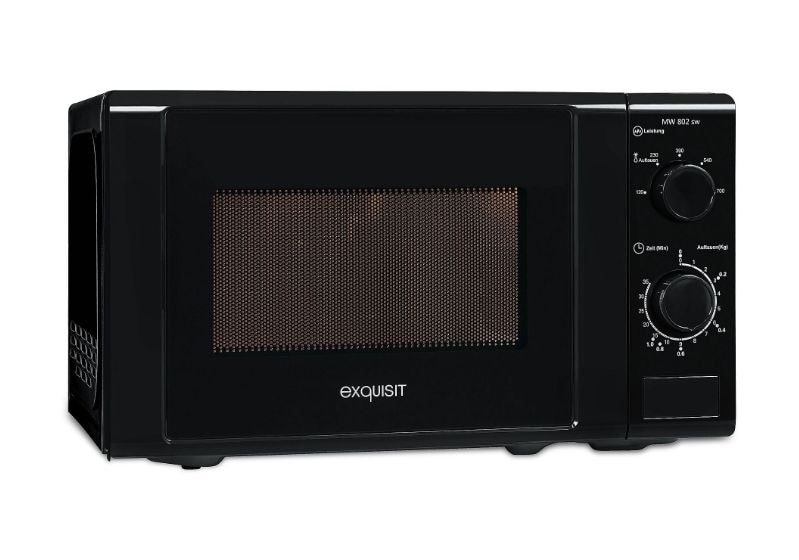 MW802 Freistehende Mikrowelle 700 W Größe: klein 5 Stufen  (Schwarz) 