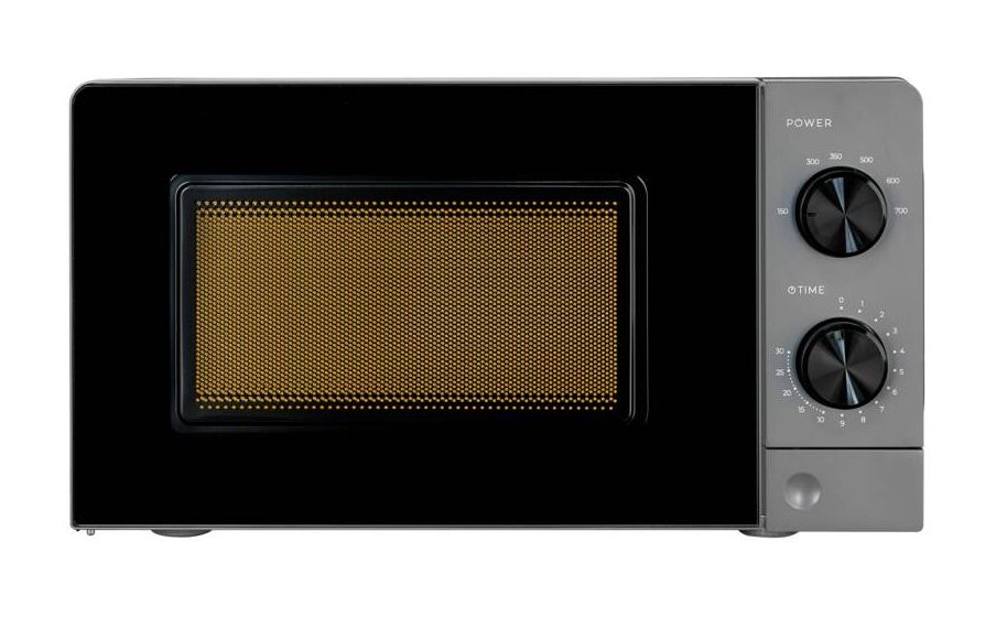 MW 950-040e Freistehende Mikrowelle 1200 W Größe: klein 6 Stufen  (Schwarz, Edelstahl) 