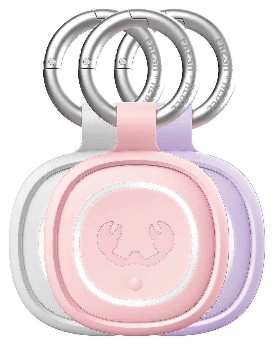 185816 Schlüsselfinder 4er Set Apple Find My, Google's Find Hub (Weiß, Pink, Violett) 