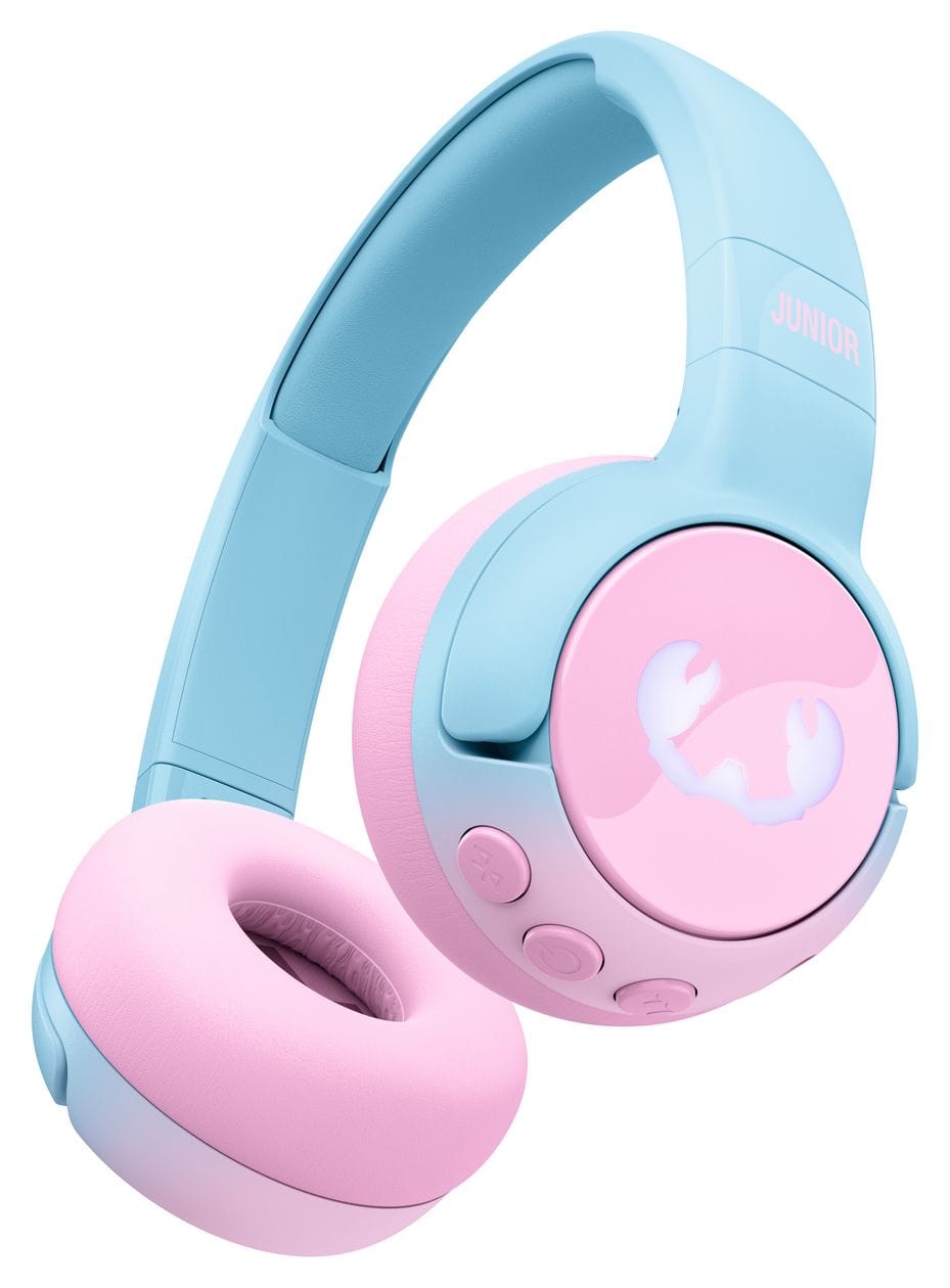 Code Junior Ohraufliegender Bluetooth Kopfhörer kabellos 48 h Laufzeit USB Typ-C  (Blau, Pink) 