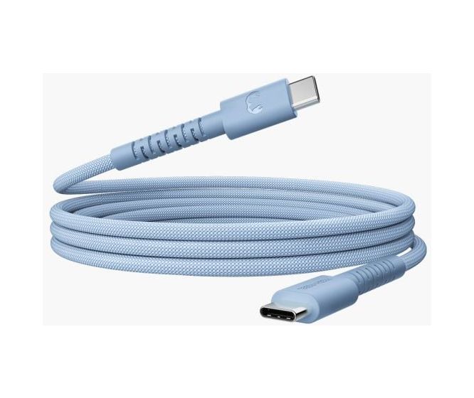 FlexWave Stecker Rundkabel USB C auf USB C bis 100 W 2 m  (Cyan) 