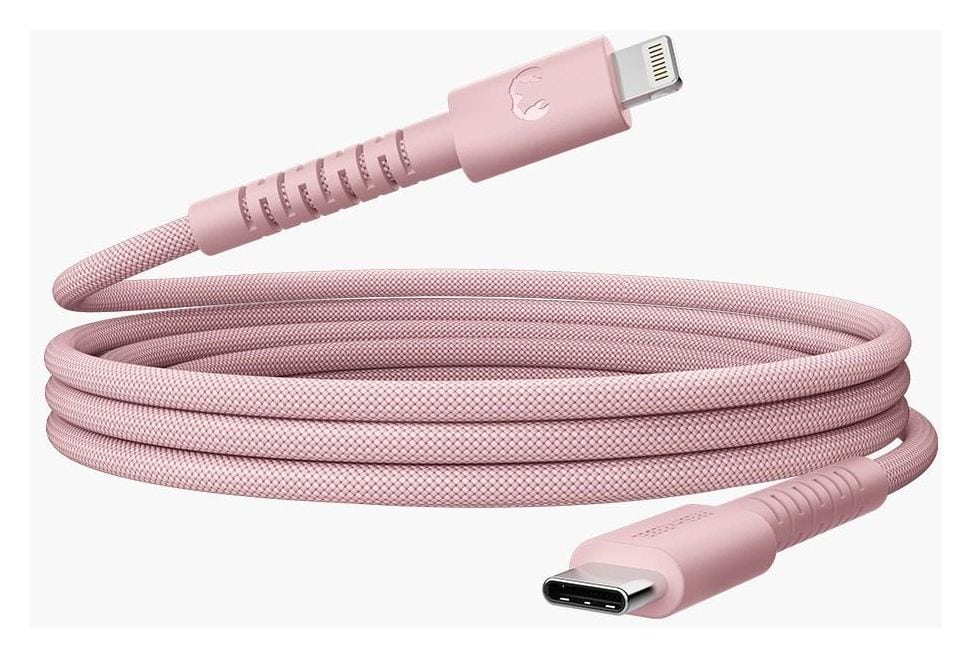FlexWave Stecker Rundkabel Lightning auf USB C 2 m  (Pink) 