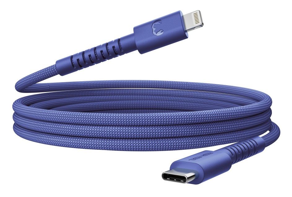 FlexWave Rundkabel Lightning auf USB C Männlich 2 m  (Blau) 
