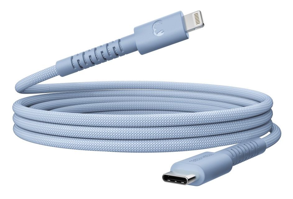 FlexWave Rundkabel Lightning auf USB C Männlich 2 m  (Blau) 