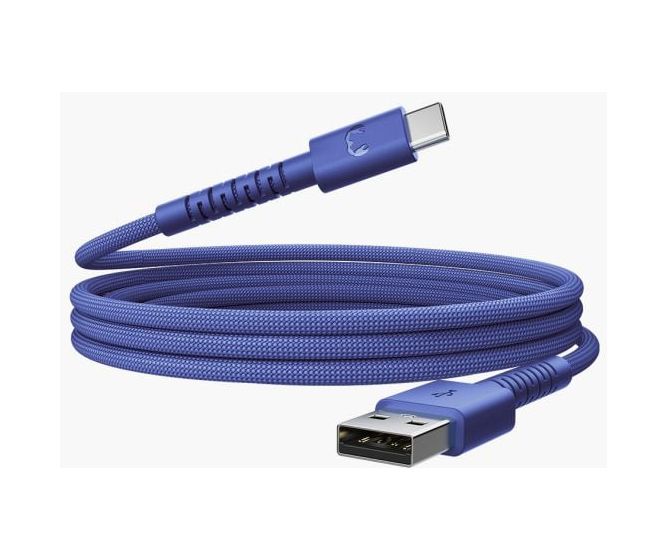 FlexWave Stecker Rundkabel USB A auf USB C bis 18 W 2 m  (True Blue) 