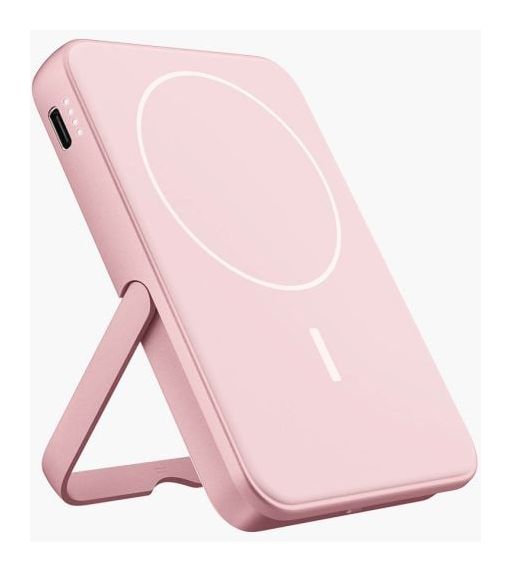 Wireless Magnetic 5000 mAh Powerbank USB Typ-C Kabelloses Laden  (Pink) 