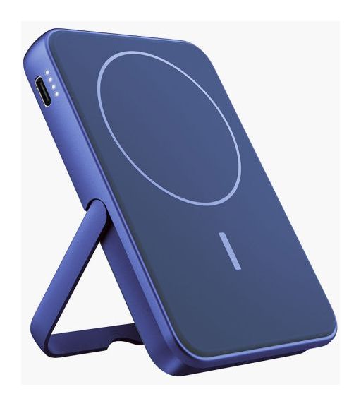Wireless Magnetic 5000 mAh Powerbank USB Typ-C Kabelloses Laden  (Blau) 