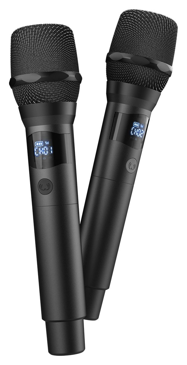Wireless Microphone Set kabellos Microphone set 6.35 mm (1/4")  (Schwarz) 