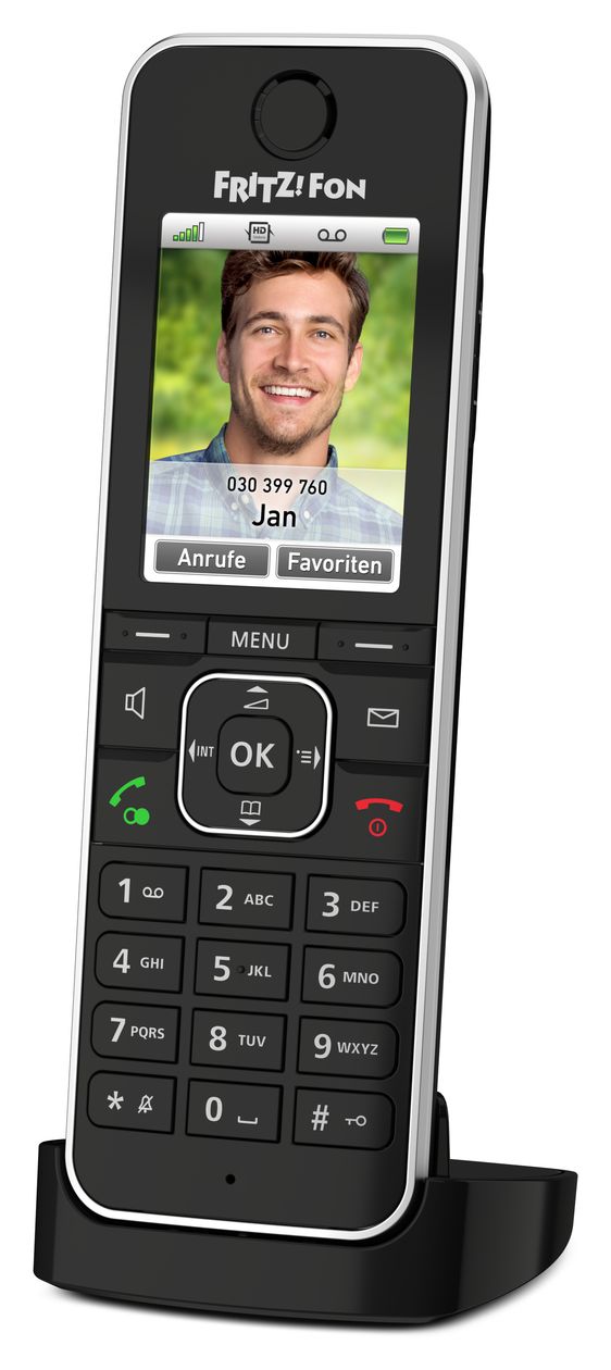 FRITZ!Fon C6 DECT-Telefon  (Schwarz) 