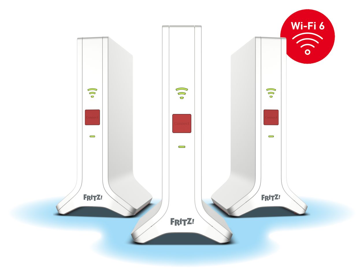 FRITZ!Mesh Set 4200 3er Pack WiFi 6E Router Dual-Band (2,4 GHz/5 GHz) 