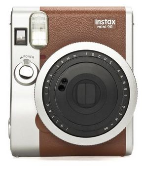 Instax mini 90 Neo Classic  62 x 46 mm Sofortbild Kamera (Braun, Edelstahl) 