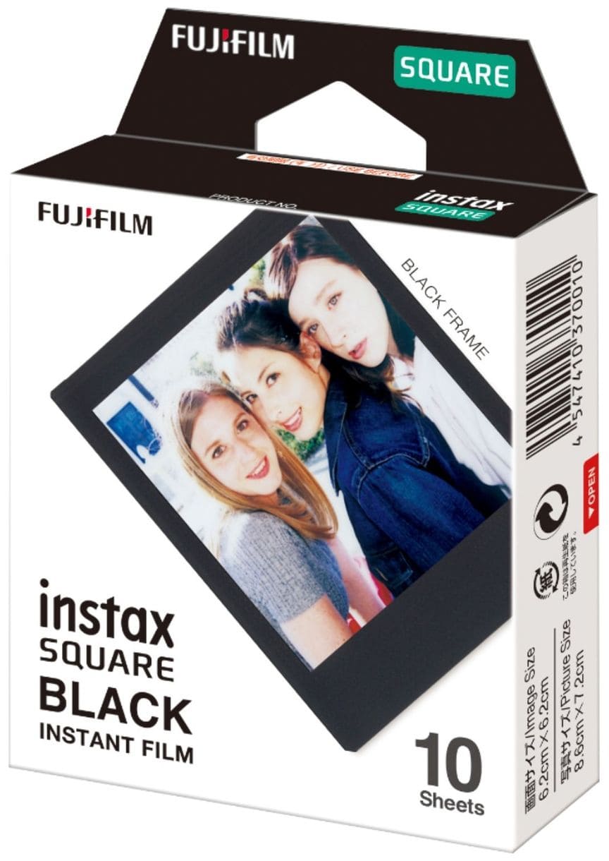 Instax Square Black Frame Sofortbildfilm Schwarz  