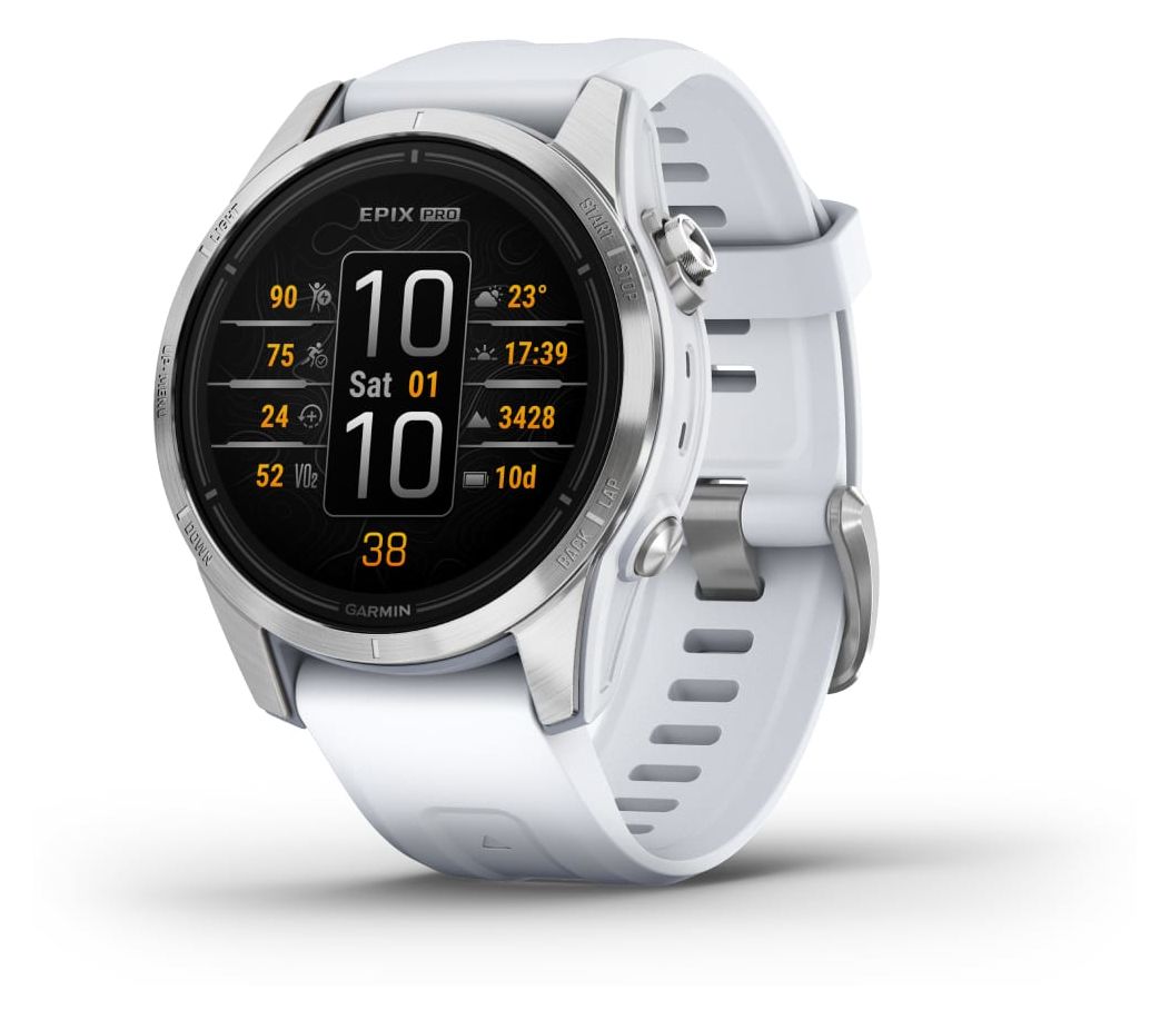 Epix Pro (Gen 2) Digital 42 mm Smartwatch Rund (Silber) 