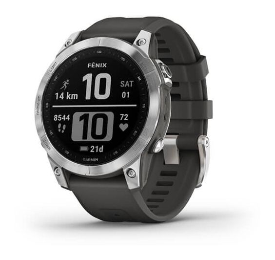 Fenix 7 Digital 47 mm Smartwatch Rund (Silber) 