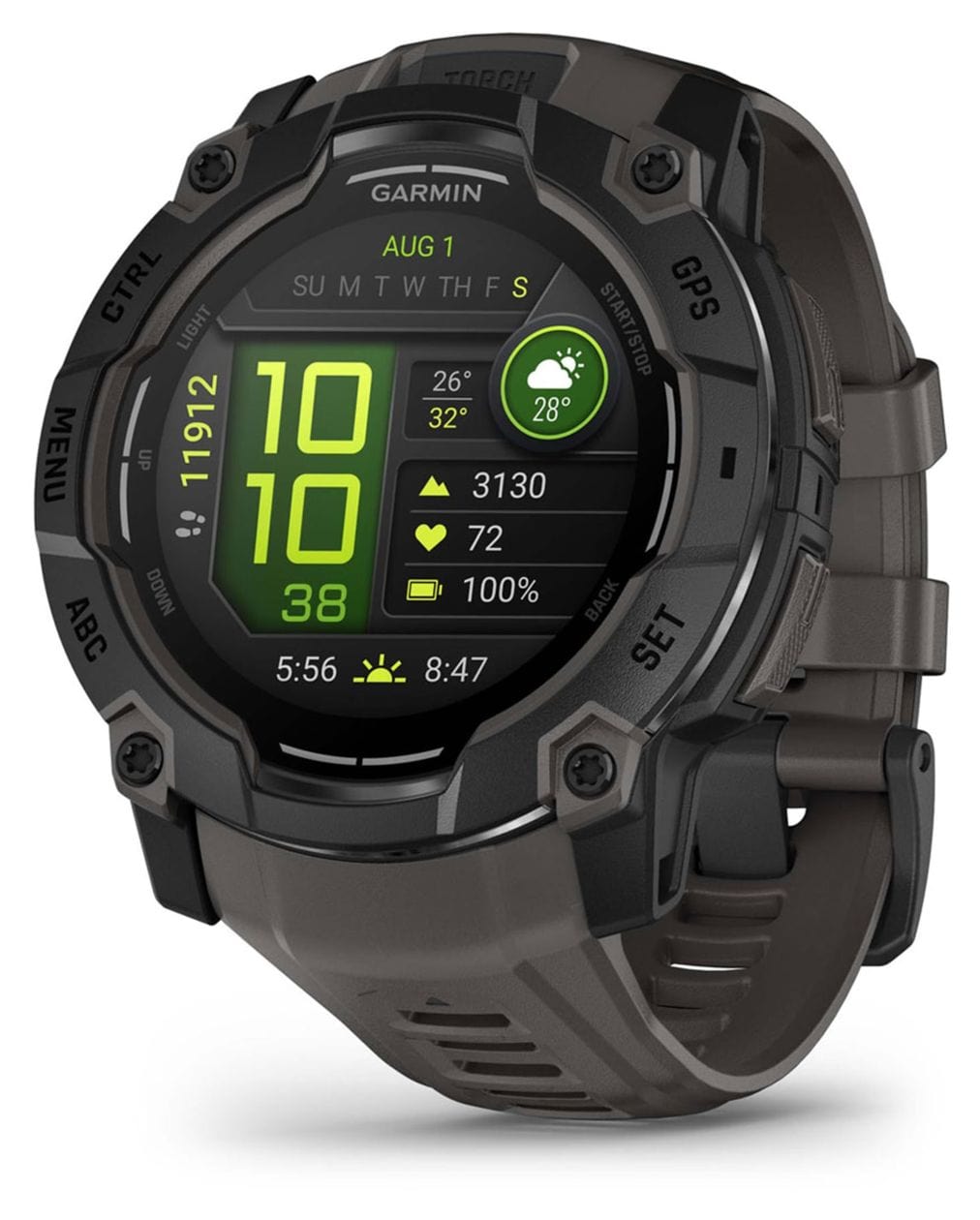 Instinct 3 Solar 50 mm Smartwatch Rund  (Schwarz) 