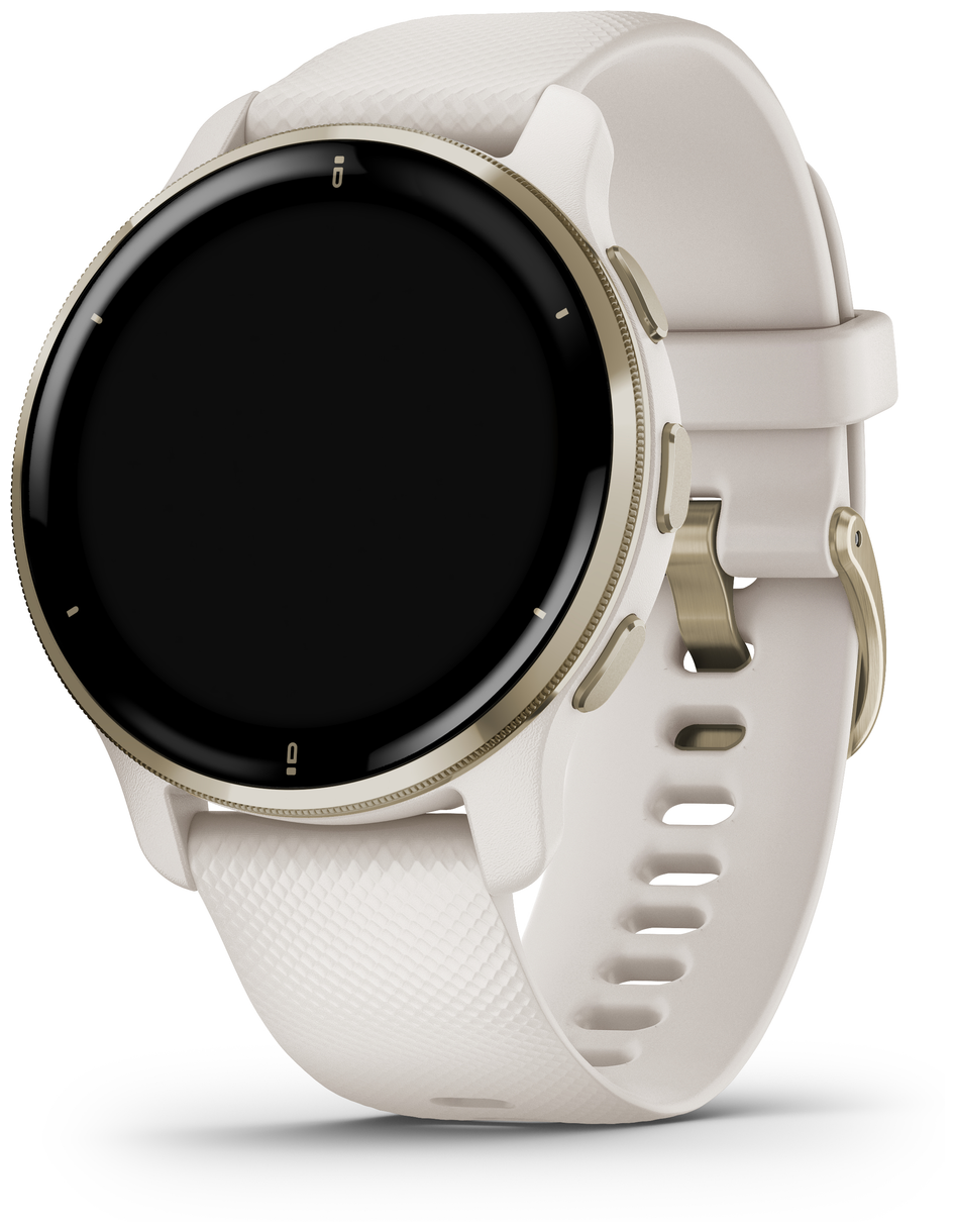 Venu 2 Plus GPS Digital 43 mm Smartwatch Rund 240 h (Gold, Elfenbein) 
