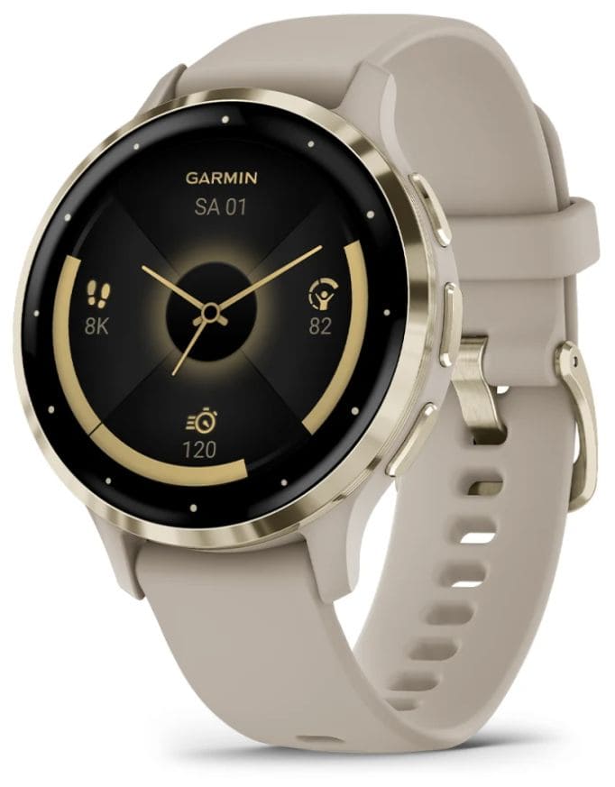 Venu 3S Digital Smartwatch Rund (Gold, Grau) 