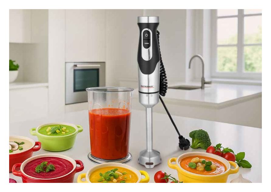 40968 Powermix FlexCord Stabmixer 1500 W 20 Stufen  (Schwarz, Edelstahl) 