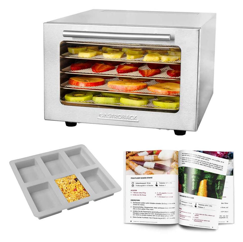 46604 Mini Professional Dörrautomat 400 W 24 h Maximale Timer-Zeit 1 5 Dörrgitter 