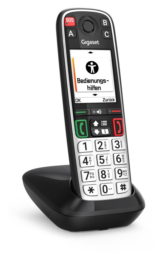 Easy 500 Analoges/DECT-Telefon  (Schwarz, Silber) 