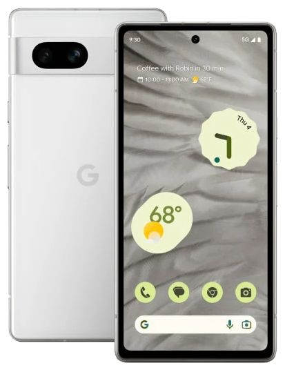 Pixel 7a 128 GB 5G Smartphone 15,5 cm (6.1 Zoll) Android 64 MP Dual Kamera Dual Sim (Snow) 