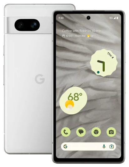 Pixel 7a 5G Smartphone 15,5 cm (6.1") 128 GB Android 64 MP Dual Kamera Dual Sim (Snow) 