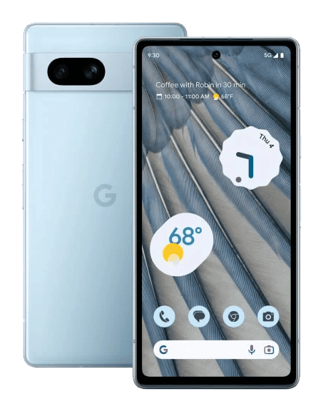 Sim Dual expert Google Android 5G Zoll) Pixel Smartphone 7a Dual cm (6.1 von (Sea) Technomarkt Kamera MP GB 128 64 15,5