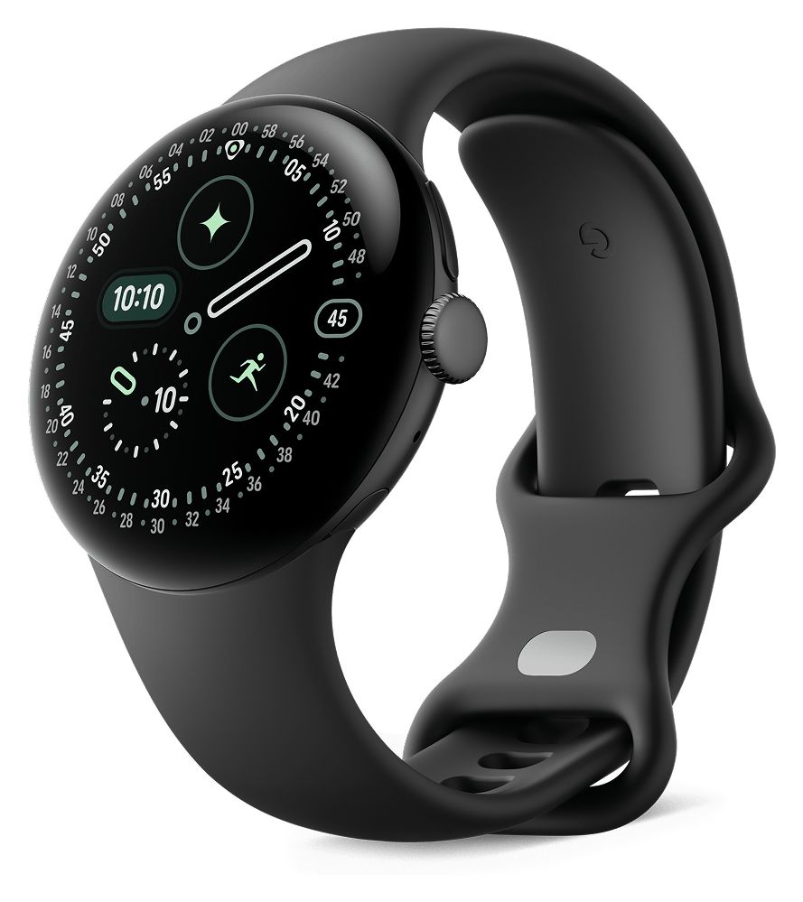 Pixel Watch 4 Digital 41 mm S/L Smartwatch Rund IP68 36 h 320 ppi 4G  (Schwarz) 