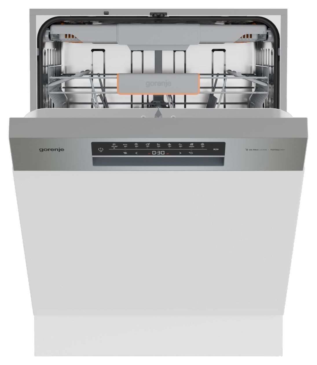 GI663A97X 60 cm Geschirrspüler teilintegriert (ohne Front) Sehr leise 16 Maßgedecke aquaStop Funktion Auto Open 