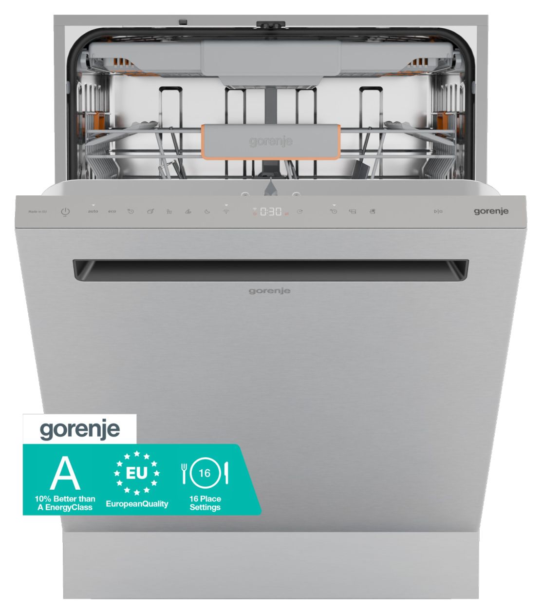 GU663A67X 60 cm Geschirrspüler unterbaufähig Sehr leise 16 Maßgedecke aquaStop Funktion Auto Open 