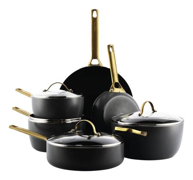 Padova Reserve Kochtopfset 6-teilig   (Schwarz, Gold) 