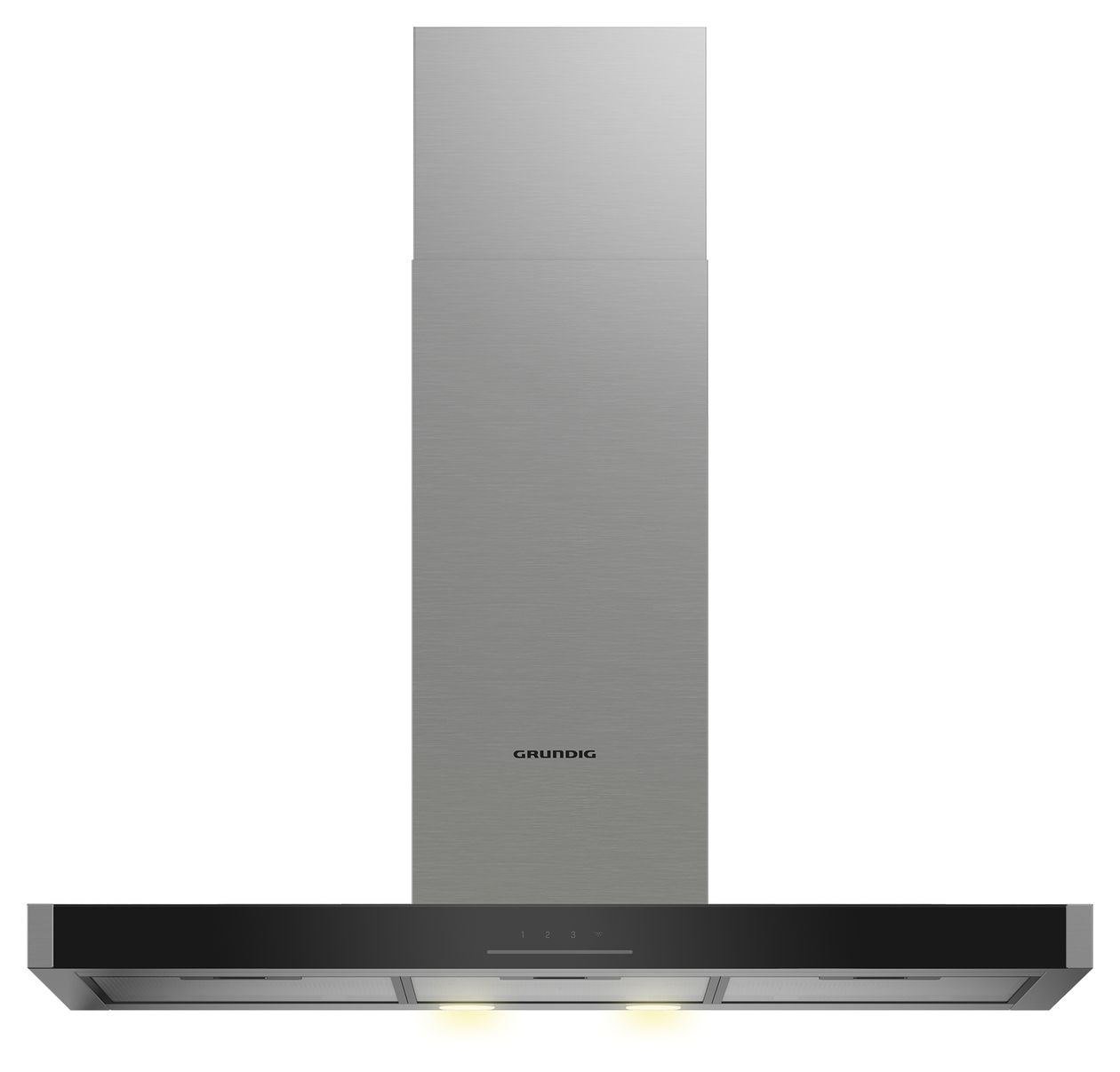 GDKP5460BC Abluft/Umluft Dunstabzugshaube/Esse Wand 90 cm (Schwarz, Edelstahl) 